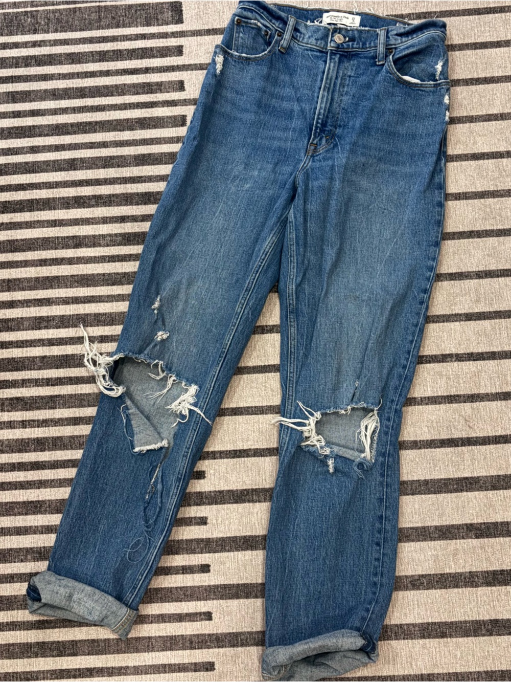 Abercrombie Ripped Blue Jeans